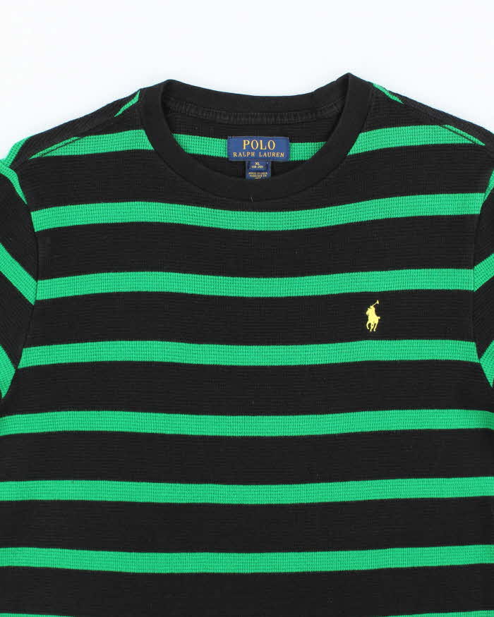 Vintage 2000's Ralph Lauren Waffle Striped Long Sleeve T-Shirt - XL