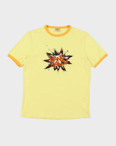 Vintage Y2K Celio Bang Bang Graphic Ringer Baby Fit T-Shirt - M