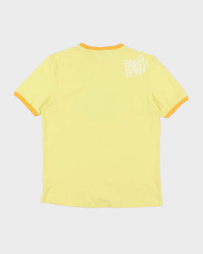 Vintage Y2K Celio Bang Bang Graphic Ringer Baby Fit T-Shirt - M