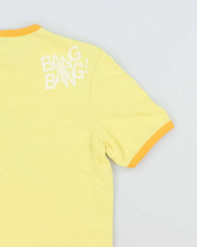 Vintage Y2K Celio Bang Bang Graphic Ringer Baby Fit T-Shirt - M