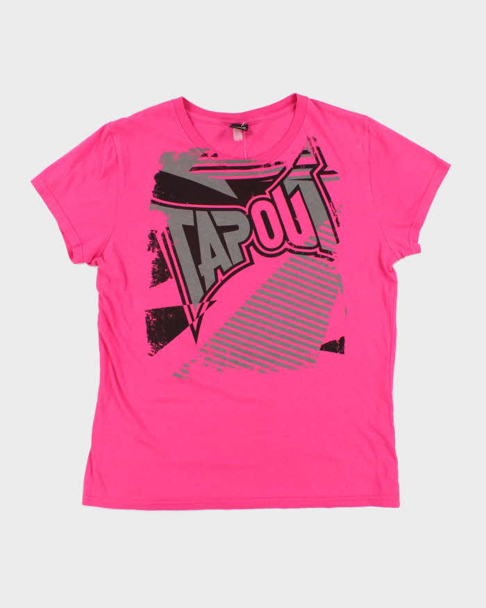 Vintage Y2K Tap Out Centre Graphic Baby Fit T-Shirt - S