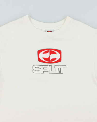 Vintage Y2K Split Skateboards Graphic Baby Fit T-Shirt - S