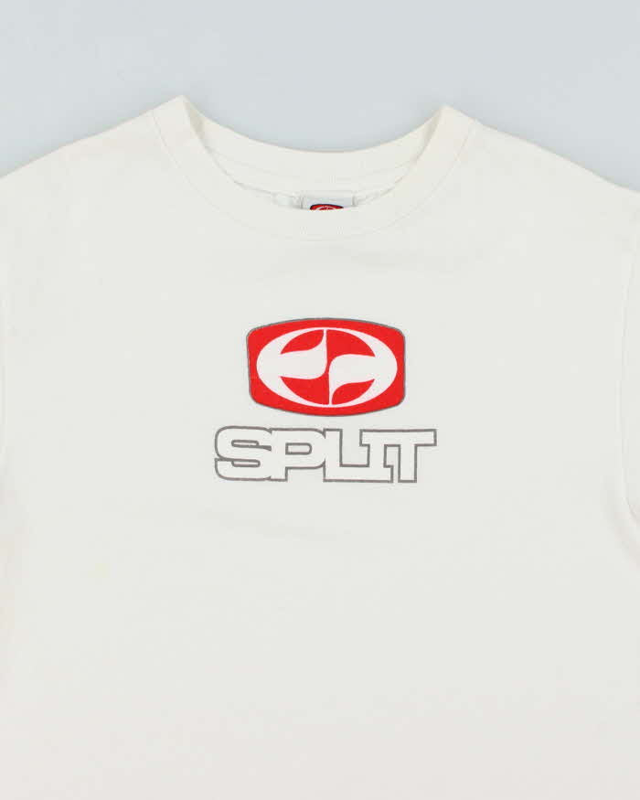 Vintage Y2K Split Skateboards Graphic Baby Fit T-Shirt - S