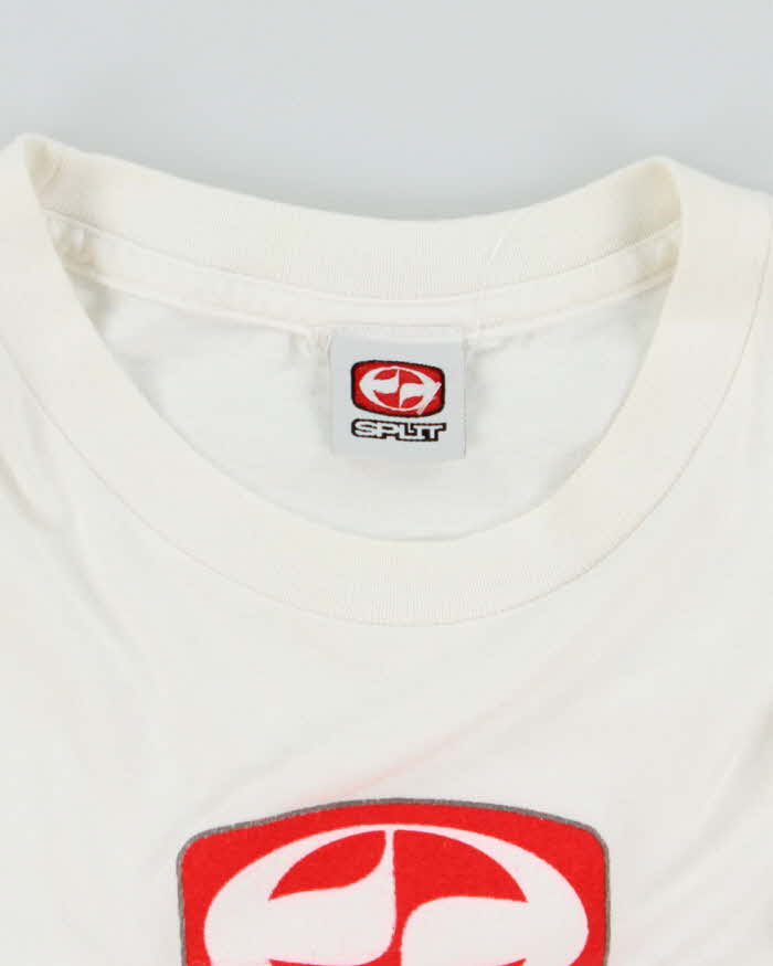 Vintage Y2K Split Skateboards Graphic Baby Fit T-Shirt - S