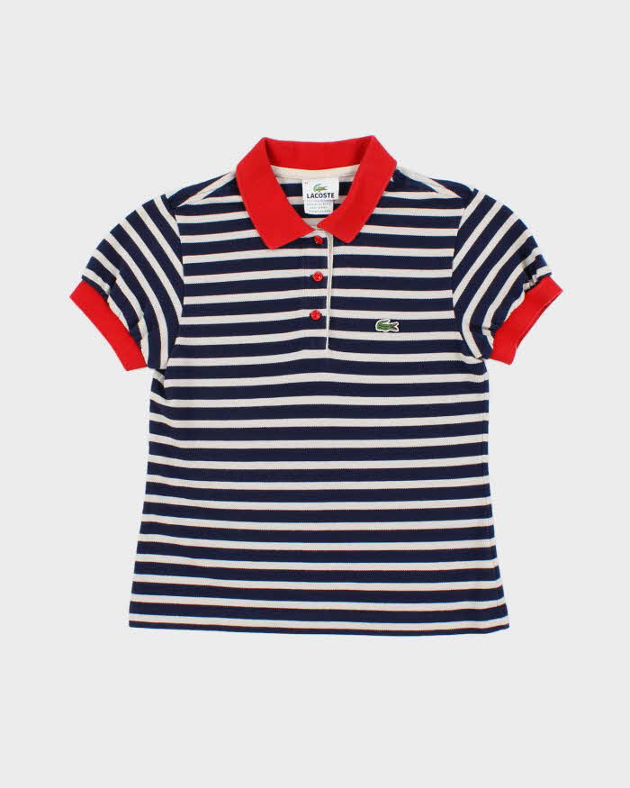 Vintage Y2K Lacoste Striped Baby Fit Polo Shirt - S