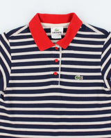 Vintage Y2K Lacoste Striped Baby Fit Polo Shirt - S