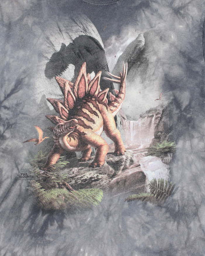 Vintage Y2K The Mountain Jurassic Forest Graphic Baby Fit T-Shirt - L