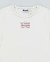 Vintage Y2K Sequined American Flag Graphic T-Shirt - L