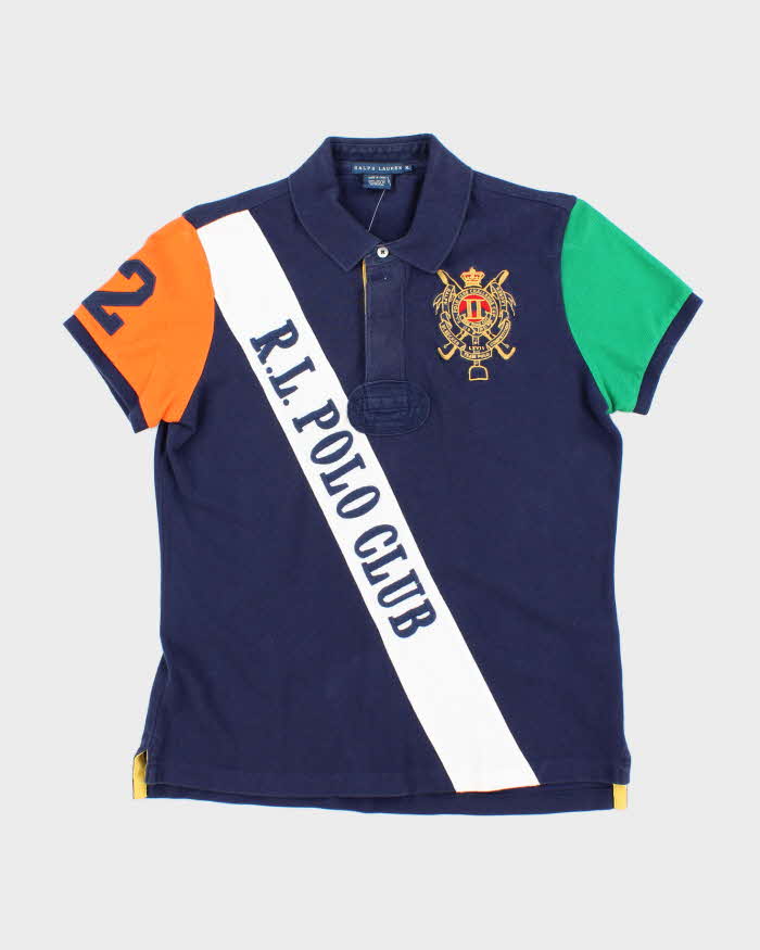 Vintage Y2K Ralph Lauren Embroidered Big Patch Polo Shirt - XL