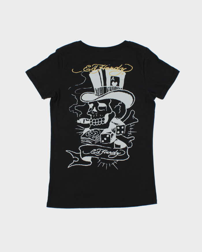 Vintage Ed Hardy Women's Missy Cross Crewneck T-Shirt - L