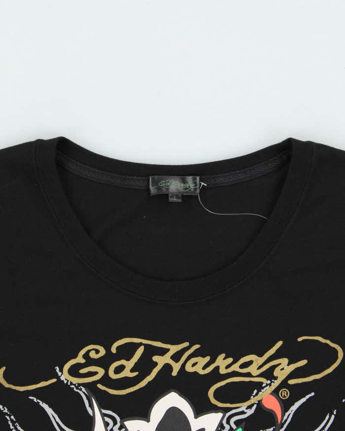 Vintage Ed Hardy Women's Missy Cross Crewneck T-Shirt - L