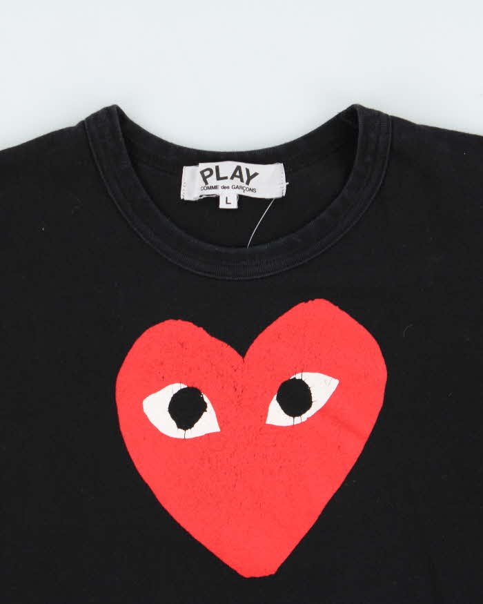 Vintage PLAY Commes Des Garcons Heart Crewneck Women's Baby T-Shirt - L