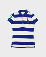 Vintage Y2K 00s Ralph Lauren Large Pony Striped Women's Short Sleeve Polo Shirt - L