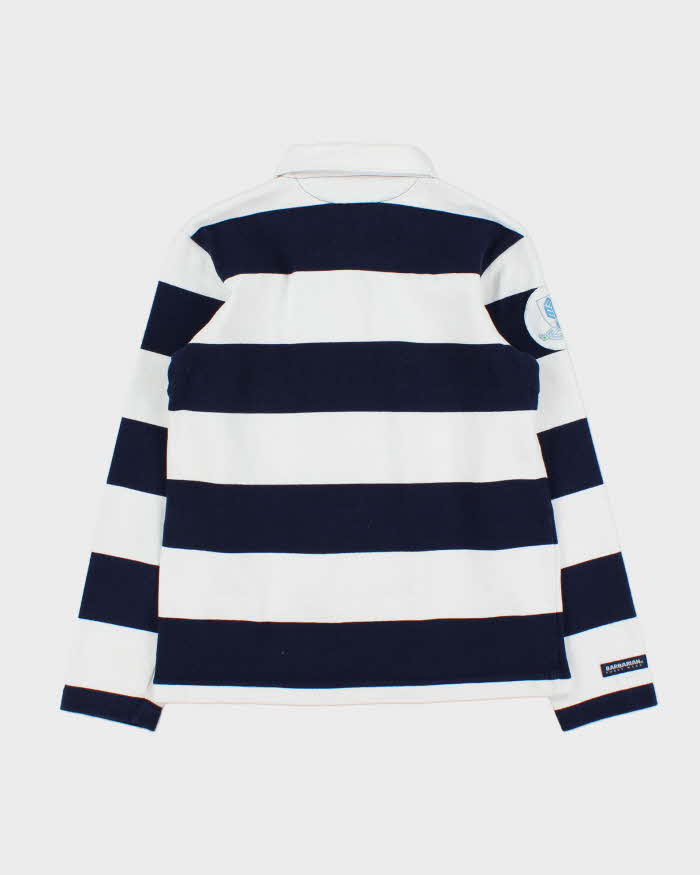 Vintage Barbarian Striped Heavyweight Long Sleeve Women's Rugby Shirt - M