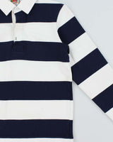 Vintage Barbarian Striped Heavyweight Long Sleeve Women's Rugby Shirt - M
