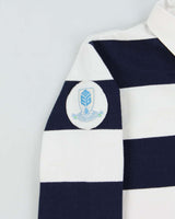 Vintage Barbarian Striped Heavyweight Long Sleeve Women's Rugby Shirt - M