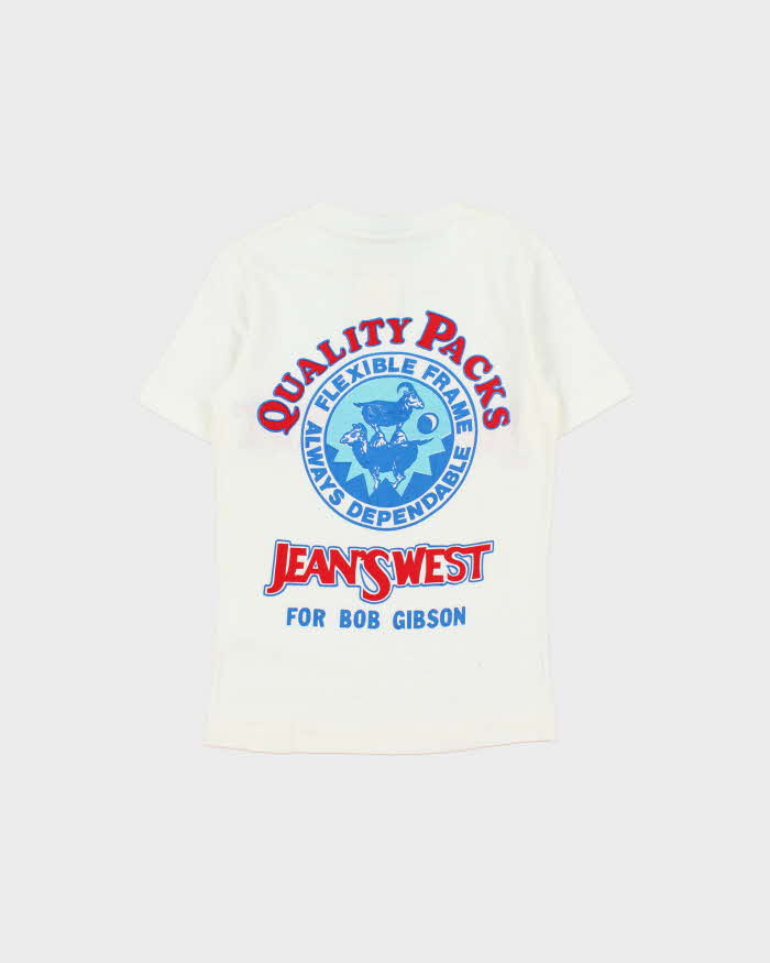 DSWT 1980s Benetton Jean's West Crewneck Baby Tee - S