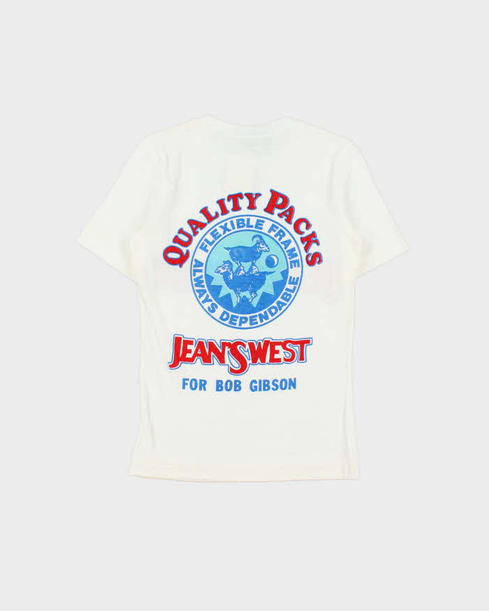 DSWT 1980s Benetton Jean's West Crewneck Baby Tee - M