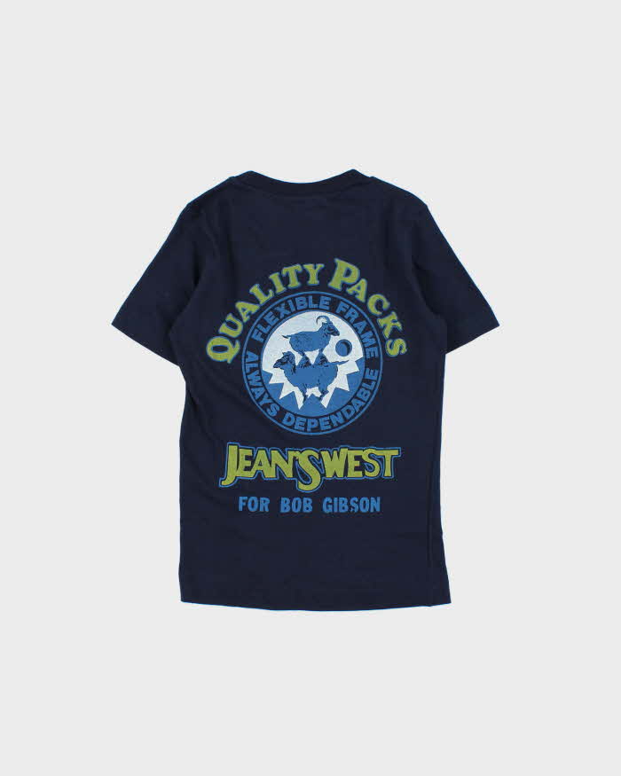 DSWT 1980s Benetton Jean's West Crewneck Baby Tee - S