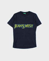 DSWT 1980s Benetton Jean's West Crewneck Baby Tee - M