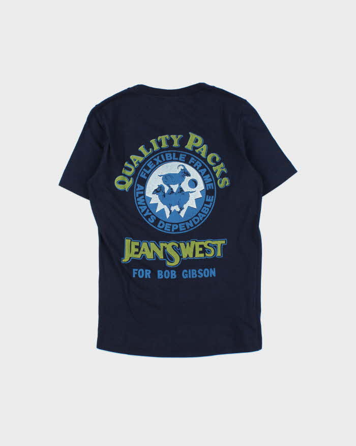 DSWT 1980s Benetton Jean's West Crewneck Baby Tee - M