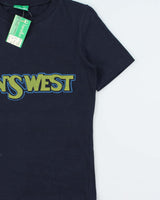 DSWT 1980s Benetton Jean's West Crewneck Baby Tee - M