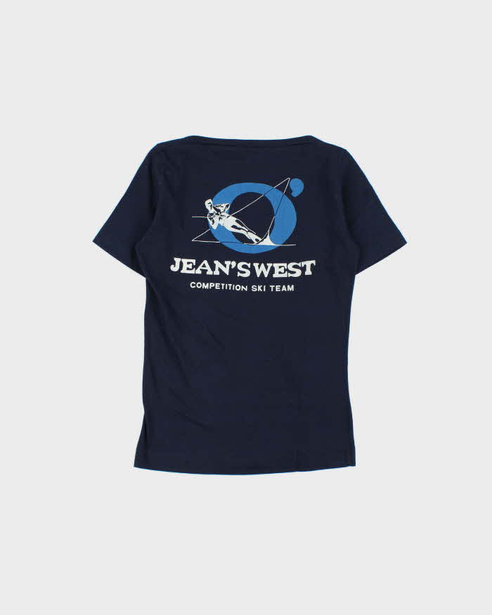DSWT 1980s Benetton Jean's West Slash Neck Baby Tee - S
