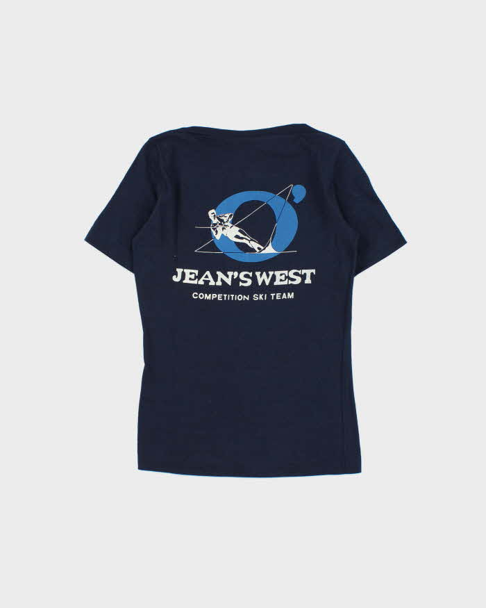 DSWT 1980s Benetton Jean's West Slash Neck Baby Tee - M