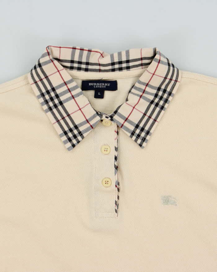 Vintage Y2K 00s Burberry Nova Check Boxy Short Sleeve Polo Shirt - L