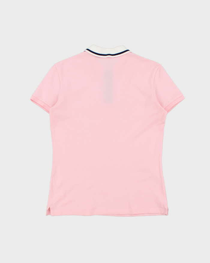 Vintage Y2K 00s Ralph Lauren Golf Women's Baby Pink Tailored Fit Short Sleeve Polo Shirt - M