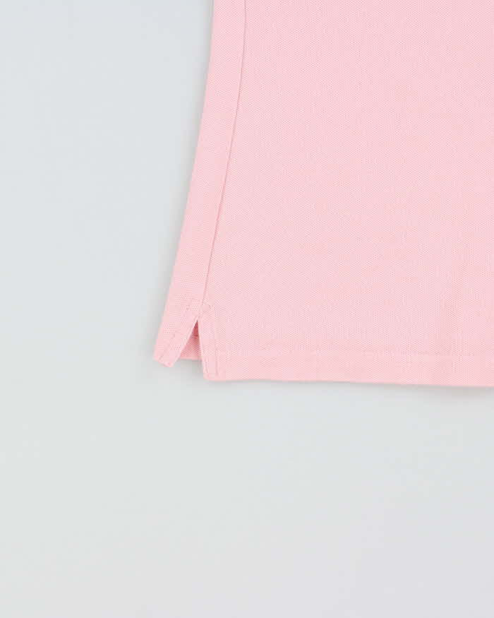 Vintage Y2K 00s Ralph Lauren Golf Women's Baby Pink Tailored Fit Short Sleeve Polo Shirt - M