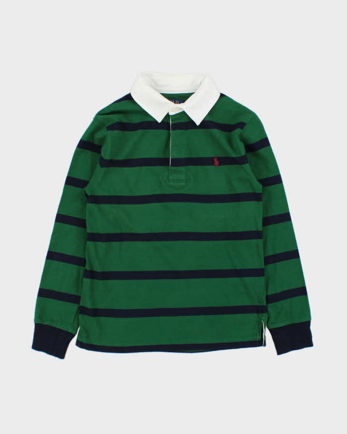 Vintage Polo Ralph Lauren Women's Classic Striped Long Sleeve Rugby Shirt - S