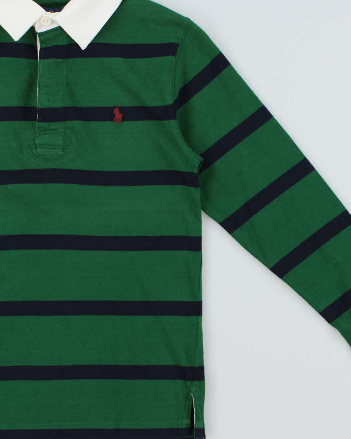 Vintage Polo Ralph Lauren Women's Classic Striped Long Sleeve Rugby Shirt - S