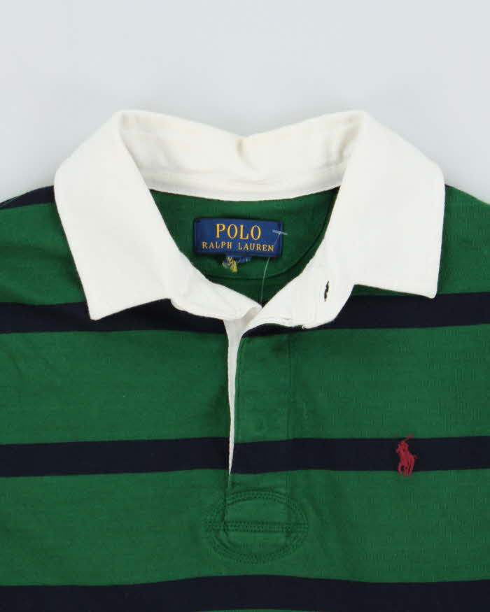 Vintage Polo Ralph Lauren Women's Classic Striped Long Sleeve Rugby Shirt - S