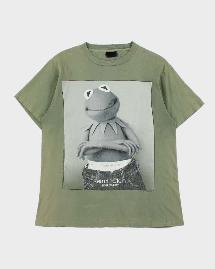 Vintage 1990s Jim Henson The Muppets 'Kermit Clein' Single Stitch Crewneck T-Shirt - L