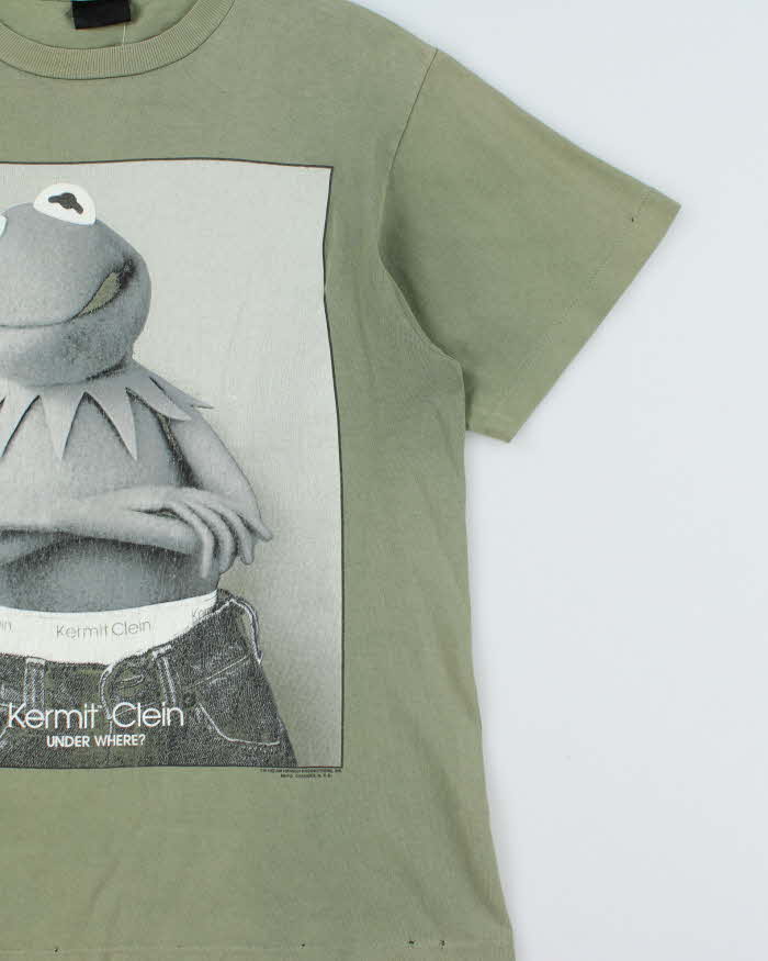 Vintage 1990s Jim Henson The Muppets 'Kermit Clein' Single Stitch Crewneck T-Shirt - L