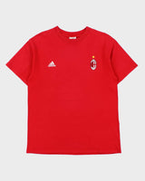Vintage Y2K 00s Adidas AC Milan FC #10 Heavyweight Crewneck Football T-Shirt - M