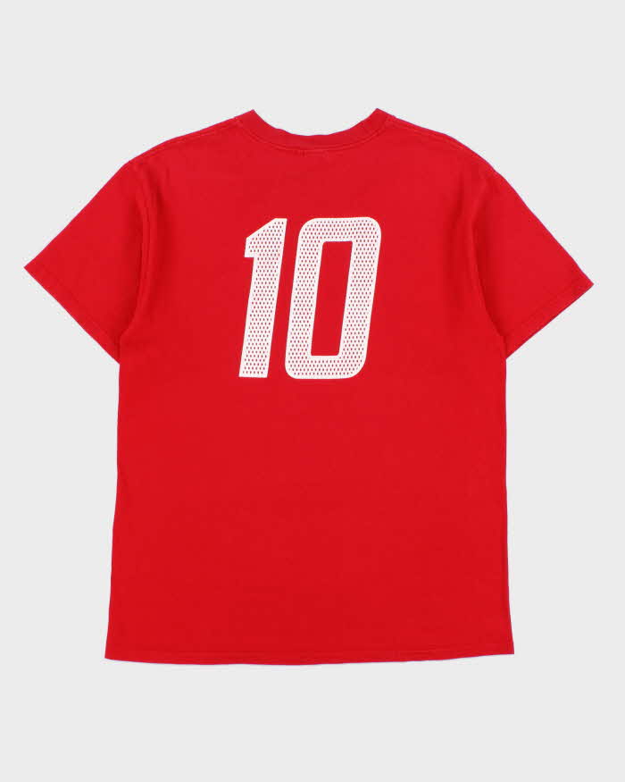 Vintage Y2K 00s Adidas AC Milan FC #10 Heavyweight Crewneck Football T-Shirt - M