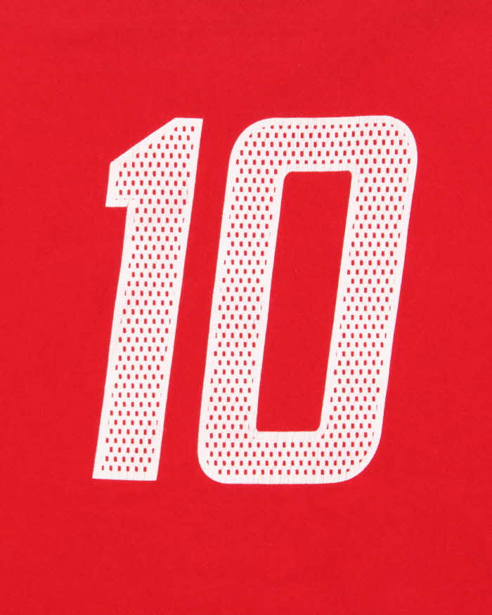 Vintage Y2K 00s Adidas AC Milan FC #10 Heavyweight Crewneck Football T-Shirt - M