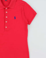 Vintage Y2K 00s Ralph Lauren Women's Exposed Hem Short Sleeve Polo Shirt - S