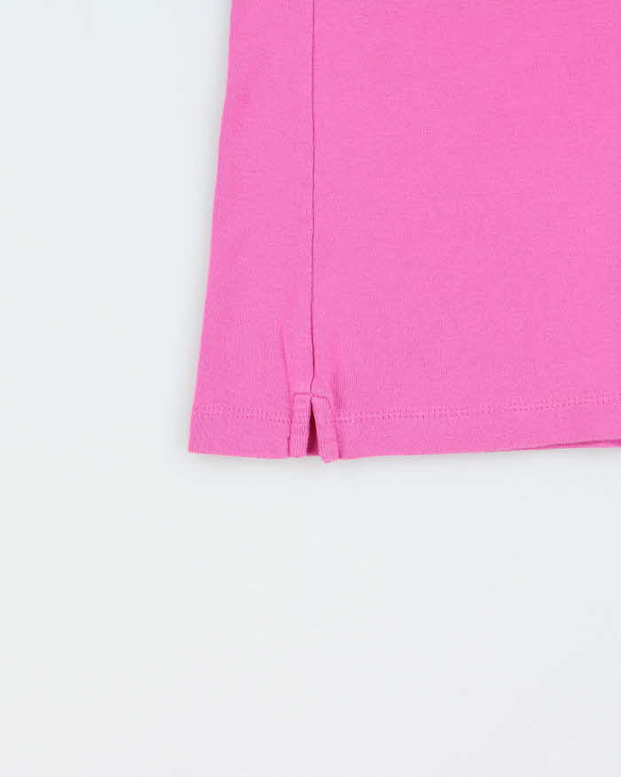 Vintage Y2K 00s Lauren Ralph Lauren Women's Hot Pink Short Sleeve Polo Shirt - M