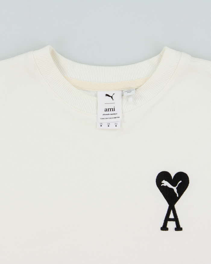 2022 Puma x Ami Women's Heavyweight Cropped Crewneck T-Shirt - M