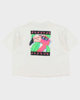 Vintage Sun Lover 1990 Heavyweight Made In USA Single Stitch Cropped Crewneck T-Shirt - L