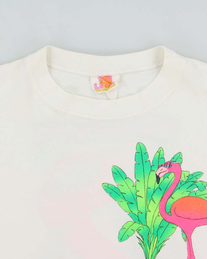 Vintage Sun Lover 1990 Heavyweight Made In USA Single Stitch Cropped Crewneck T-Shirt - L