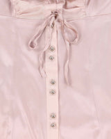 Vintage Y2k 2000s Marciano Silk High Neck Blouse - XS