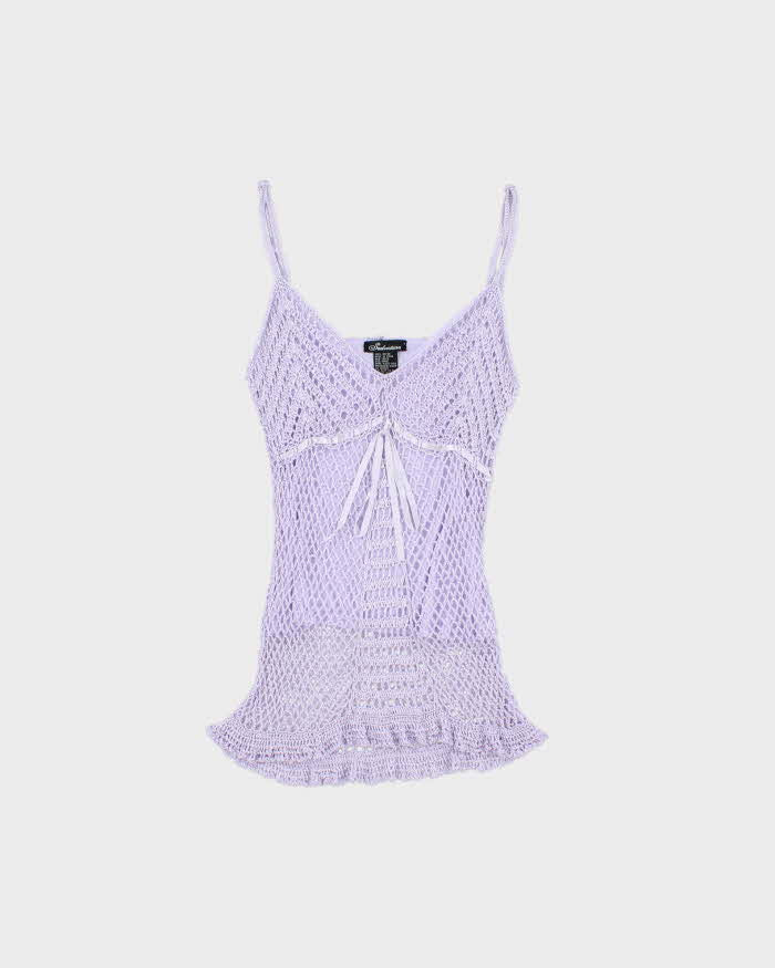 Vintage Y2k 2000s Seduction Crochet Cami Top - XS