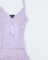 Vintage Y2k 2000s Seduction Crochet Cami Top - XS