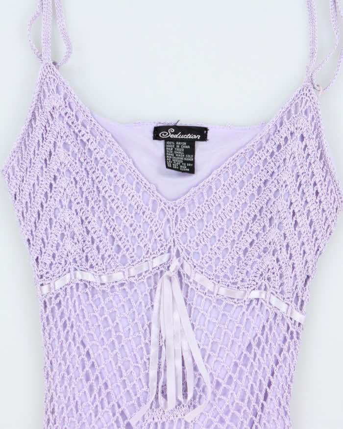 Vintage Y2k 2000s Seduction Crochet Cami Top - XS