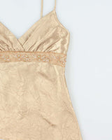 Vintage Y2k 2000s Do &amp; Be Asymmetric Hem Beaded Top - M