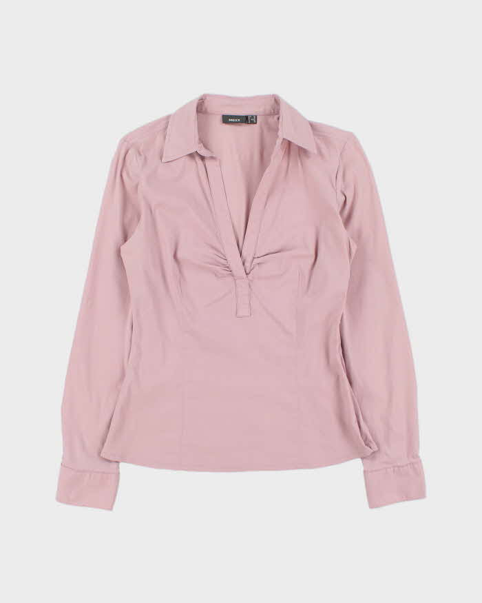 Vintage Y2k 2000s Mexx Dusty Pink Long Sleeve Blouse - M